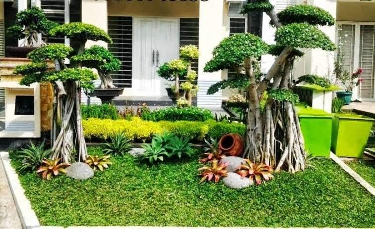Jasa hardscape taman Malang untuk jalan setapak dan elemen taman